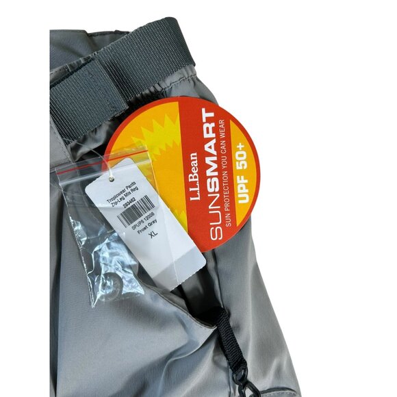 NEW LL Bean Tropicwear Pants Gray Womens XL Zip Leg Convertible Pants to Shorts - Picture 3 of 16